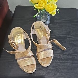 Michael Kors Gold High-Heeled Sandals
